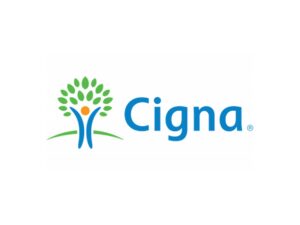 Cigna official logo with a stylized tree figure representing growth and wellness.